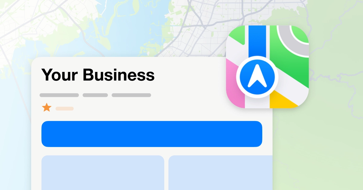 Apple Maps registration service